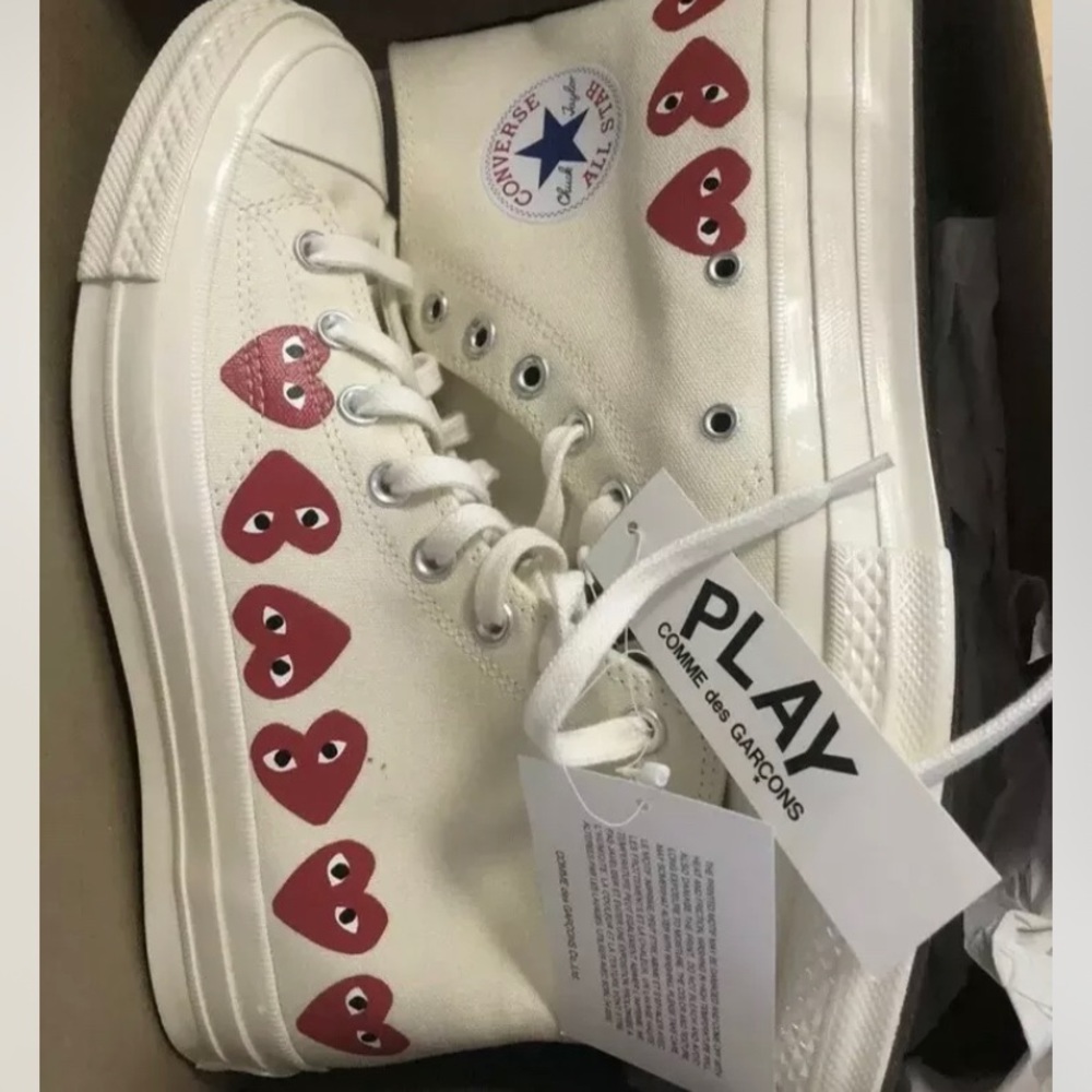 Converse x Comme Des Garcons PLAY All Star Chuck '70 Hi "Multi Heart"
